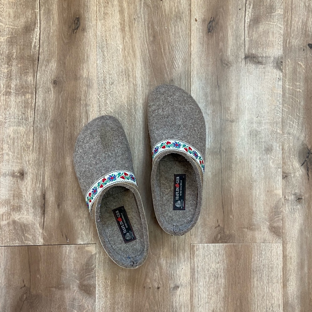 CUSTOM Edelweiss Haflinger Womens Wool Clogs Size 10